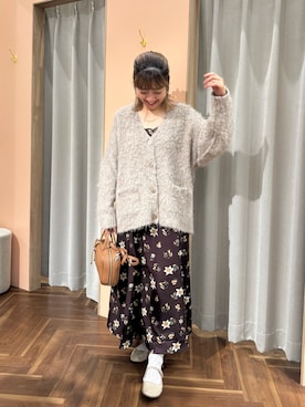 「natural couture（ナチュラルクチュール）のアイテム（ワンピース）」を使った、あゆこさん（レディース・158cm）の秋コーディネート