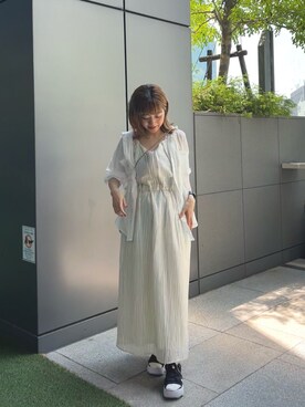 「natural couture（ナチュラルクチュール）のアイテム（ショルダーバッグ）」を使った、あゆこさん（レディース・158cm）の夏コーディネート