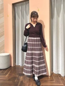 「natural couture（ナチュラルクチュール）のアイテム」を使った、あゆこさん（レディース・158cm）の秋コーディネート