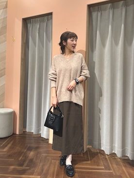 「natural couture（ナチュラルクチュール）のアイテム」を使った、あゆこさん（レディース・158cm）の秋コーディネート