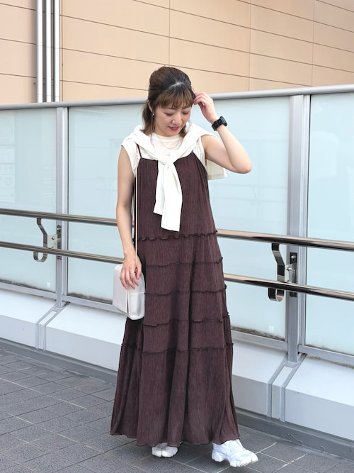 natural couture ワンピース プリーツメローキャミワンピース