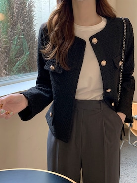 「アイテム（その他アウター）」を使った、douladoulaさん（レディース・162cm）の秋コーディネート