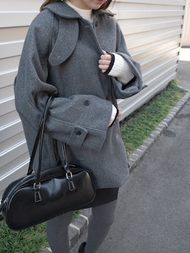 「アイテム（その他アウター、グレー系）」を使った、douladoulaさん（レディース・162cm）の秋コーディネート