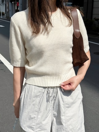 【新品・未使用】girlish♡ ガーリッシュ コットンパフスリーブニット Girlish ガーリッシュ コットンパフスリーブニットコパニ