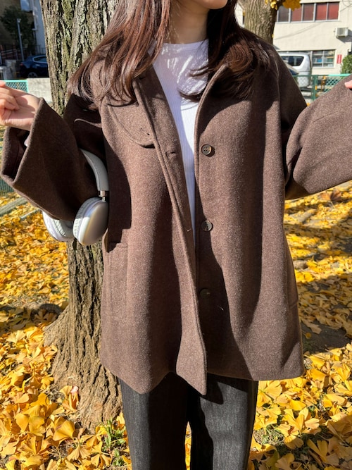 セール】ウールライクステンカラーコート（その他アウター）｜Doula