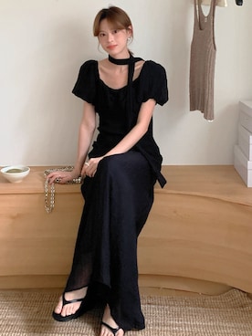「大人カジュアルコーデ」｜「アイテム（ワンピース/ドレス）」を使った、douladoulaさん（レディース・162cm）の夏コーディネート