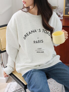 「Doula Doula（ドゥーラドゥーラ）のアイテム（スウェット）」を使った、douladoulaさん（レディース・158cm）の秋コーディネート