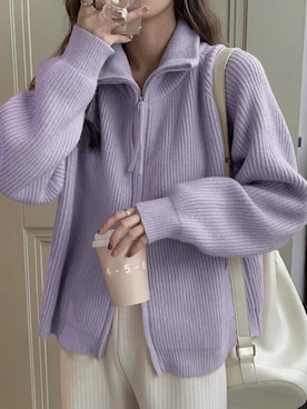 「パープルニット」｜douladoulaさん（レディース・158cm）の秋コーディネート