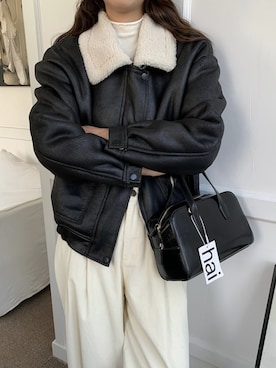 「秋冬」｜「アイテム（その他アウター）」を使った、douladoulaさん（レディース・158cm）の秋コーディネート