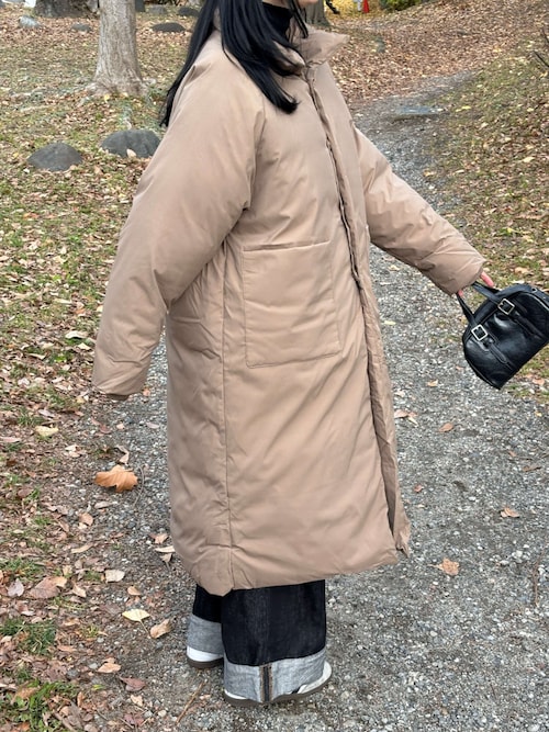 セール】スタンドカラー中綿オーバーサイズコート（ダウンジャケット