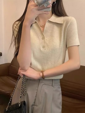「ポロシャツコーデ」｜douladoulaさん（レディース・162cm）の夏コーディネート