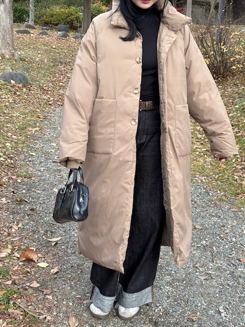 Y2K オーバーサイズ ステンカラー ダウンコート スタンドカラー ミリタリー Y2K オーバーサイズ ステンカラー ダウンコート スタンドカラー ミリタリー