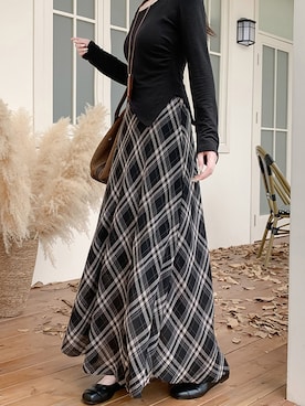 「チェック柄に恋してる」｜douladoulaさん（レディース・162cm）の秋コーディネート