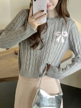 「ケーブルカーディガン」｜douladoulaさん（レディース・158cm）の秋コーディネート