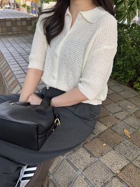 「半袖ニット」｜douladoulaさん（レディース・162cm）の春コーディネート