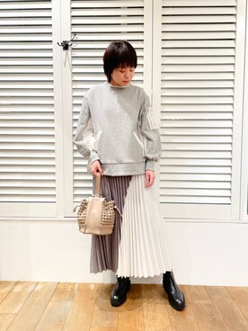 「B'2nd（ビーセカンド）のアイテム（ブーツ）」を使った、funayamaさん（レディース・163cm）の冬コーディネート