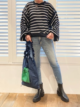「B'2nd（ビーセカンド）のアイテム（ブーツ）」を使った、funayamaさん（レディース・163cm）の冬コーディネート