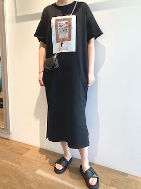 「MONCLER（モンクレール）のアイテム」を使った、funayamaさん（レディース・163cm）の夏コーディネート