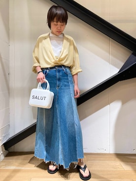 「B2nd」｜「アイテム（その他アウター）」を使った、funayamaさん（レディース・163cm）の夏コーディネート