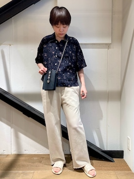 「B2nd」｜「アイテム（スウェットパンツ）」を使った、funayamaさん（レディース・163cm）の春コーディネート