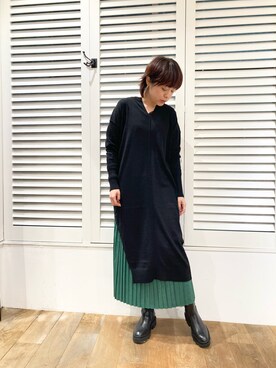 「B'2nd（ビーセカンド）のアイテム（ワンピース/ドレス）」を使った、funayamaさん（レディース・163cm）の秋コーディネート
