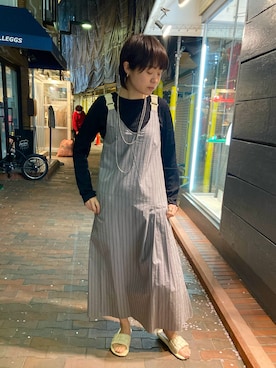 「EACH.（イーチ）のアイテム（トップス）」を使った、funayamaさん（レディース・163cm）の春コーディネート