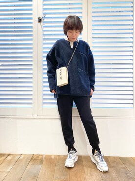 「EARIH（アーリ）のアイテム」を使った、funayamaさん（レディース・163cm）の冬コーディネート