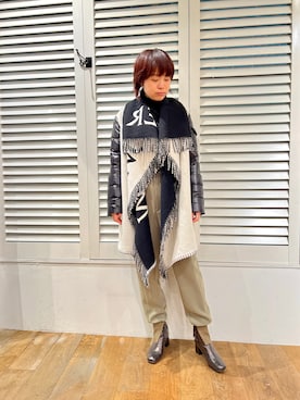 「MONCLER（モンクレール）のアイテム」を使った、funayamaさん（レディース・163cm）の冬コーディネート