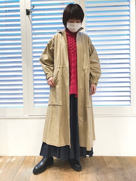 「B'2nd（ビーセカンド）のアイテム（ブーツ）」を使った、funayamaさん（レディース・163cm）の冬コーディネート