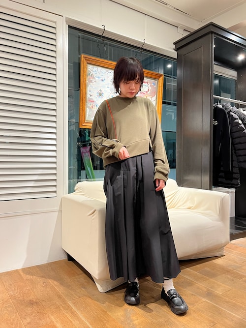 アウラ AULA コットン100% 身頃も裾も大人レース 配色チェックデザイン ポケット付きロングワンピ tシャツ AULA AILA（アウラ アイラ）別注メッシュコンビネーションＴ レディース