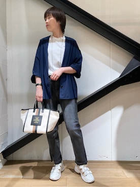 「B2nd」｜「アイテム（その他アウター）」を使った、funayamaさん（レディース・163cm）の夏コーディネート