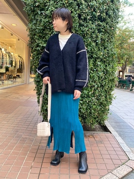 「B'2nd（ビーセカンド）のアイテム」を使った、funayamaさん（レディース・163cm）の冬コーディネート