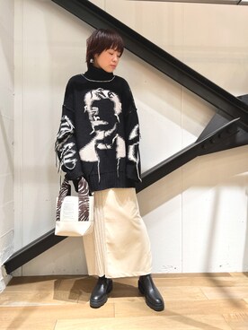 「B'2nd（ビーセカンド）のアイテム（ブーツ）」を使った、funayamaさん（レディース・163cm）の秋コーディネート
