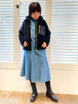 「TATRAS（タトラス）のアイテム（ブルゾン）」を使った、funayamaさん（レディース・163cm）の冬コーディネート
