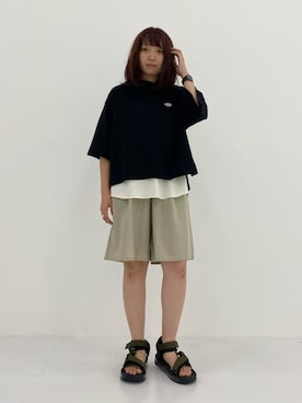 「Howdy Marie（ハウディ―マリー）のアイテム」を使った、まゆげさん（レディース・157cm）の夏コーディネート