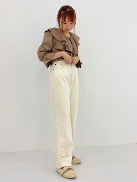 「Howdy Marie（ハウディ―マリー）のアイテム」を使った、まゆげさん（レディース・157cm）の秋コーディネート