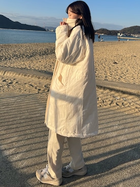「オールホワイト」｜「アイテム（その他アウター）」を使った、ぎんなんさん（レディース・165cm）の冬コーディネート