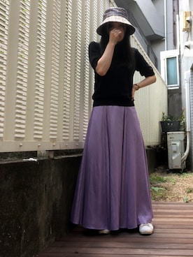 「Scrap Book（スクラップブック）のアイテム（リング）」を使った、kana9さん（レディース・157cm）の夏コーディネート