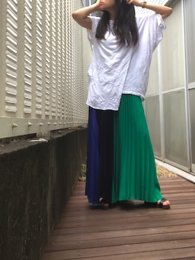 「Scrap Book（スクラップブック）のアイテム（リング）」を使った、kana9さん（レディース・157cm）の夏コーディネート