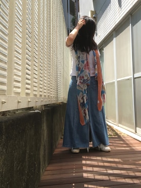 「DHOLIC（ディーホリック）のアイテム（ファッション雑貨）」を使った、kana9さん（レディース・157cm）の夏コーディネート