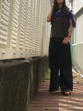 「Scrap Book（スクラップブック）のアイテム（リング）」を使った、kana9さん（レディース・157cm）の夏コーディネート