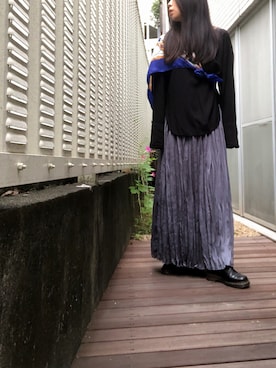 「Scrap Book（スクラップブック）のアイテム（リング）」を使った、kana9さん（レディース・157cm）の秋コーディネート