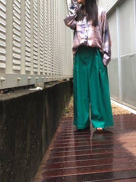 「Scrap Book（スクラップブック）のアイテム（リング）」を使った、kana9さん（レディース・157cm）の夏コーディネート