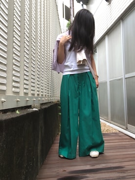 「Scrap Book（スクラップブック）のアイテム（リング）」を使った、kana9さん（レディース・157cm）の夏コーディネート