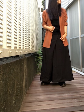 「KBF+（ケービーエフプラス）のアイテム（ジャケット/アウター）」を使った、kana9さん（レディース・157cm）の秋コーディネート