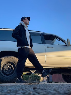 「no brand（ノーブランド）のアイテム（パンツ）」を使った、mra012さん（メンズ・165cm）の冬コーディネート