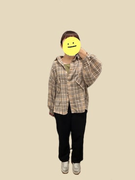 「チェック柄に恋してる」｜「アイテム（チノパンツ）」を使った、セン🇹🇼さん（レディース・154cm）の春コーディネート