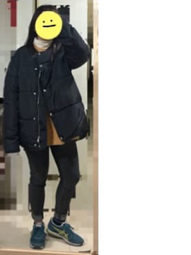 「古着好きな人と繋がりたい」｜「アイテム（ノーカラージャケット）」を使った、セン🇹🇼さん（レディース・154cm）の冬コーディネート