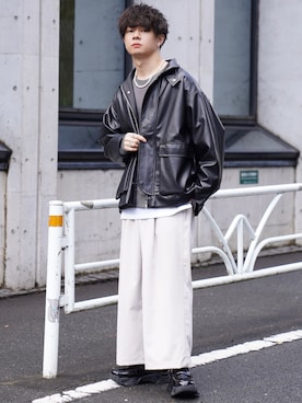「ADAMASTE（アダマスト）のアイテム（ジャケット/アウター）」を使った、ゆーすけさん（メンズ・165cm）の秋コーディネート