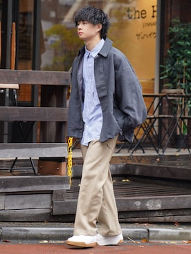 「CITEN（シテン）のアイテム（ジャケット/アウター）」を使った、ゆーすけさん（メンズ・165cm）の冬コーディネート